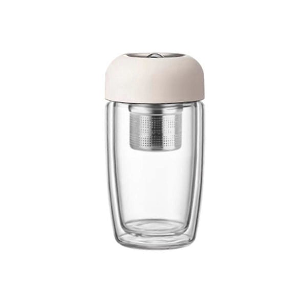 Tykkere Anti-Skålding Glasskopper Vanntett Lekkasjesikker Kopp 320ML, A