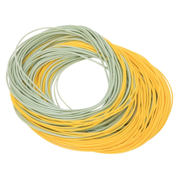 Nylon Grön Gul PVC Beläggning Svetsad Ring Motvikt Front Flytande Flugfiske LineWF6F