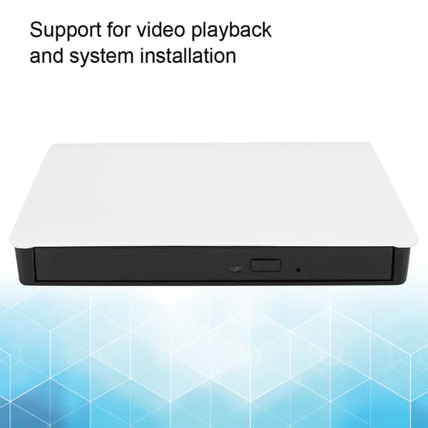 USB3.0 Extern DVD-brännare Recorder 3.0 Extern Optisk Enhet för Laptop Desktop Vit