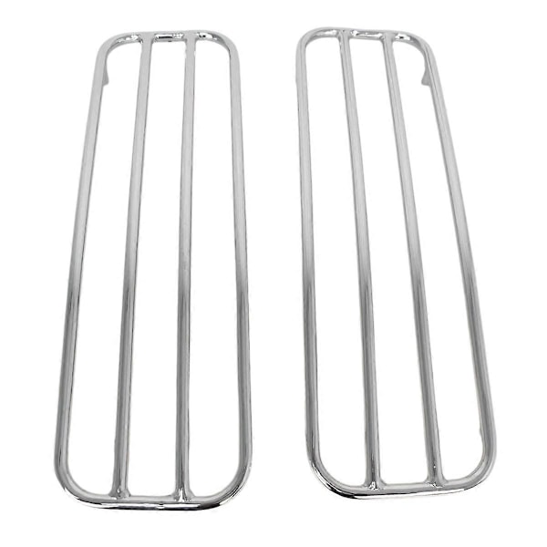 1 par motorcykel krom hårde sidetasker top skinner trim til