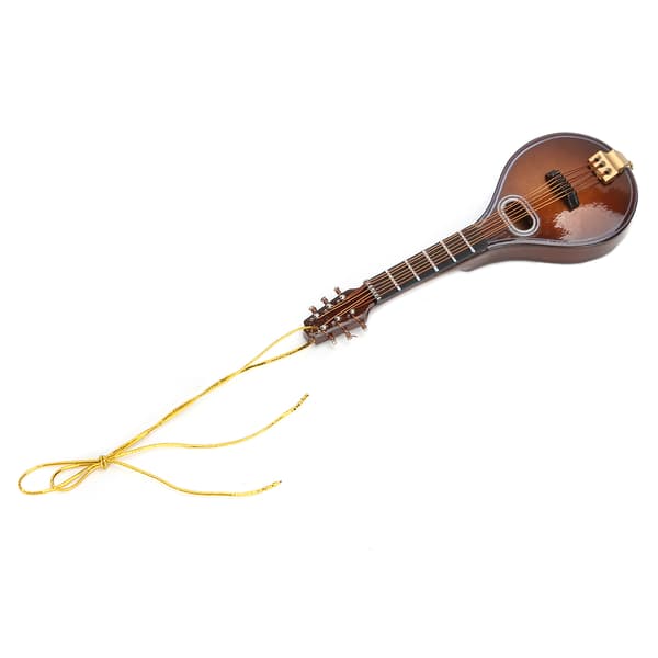 Miniatyr Mandolin Modell Trä Musikinstrument Samlarobjekt Present Dekoration 12cm