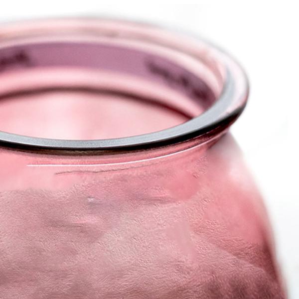 Vas Attraktiv Dekorativ Glasmaterial Stabil Bas 9,5x9x18cm Minimalistisk Stil Vas Prydnad för Hem Röd