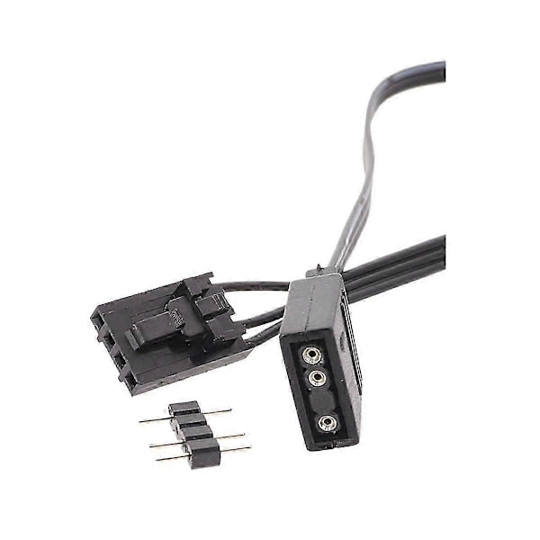 5 kpl yhteensopiva 4-nastainen RGB - Standardi ARGB 3-nastainen 5V Adapteri Liitin RGB-kaapeli 25cm