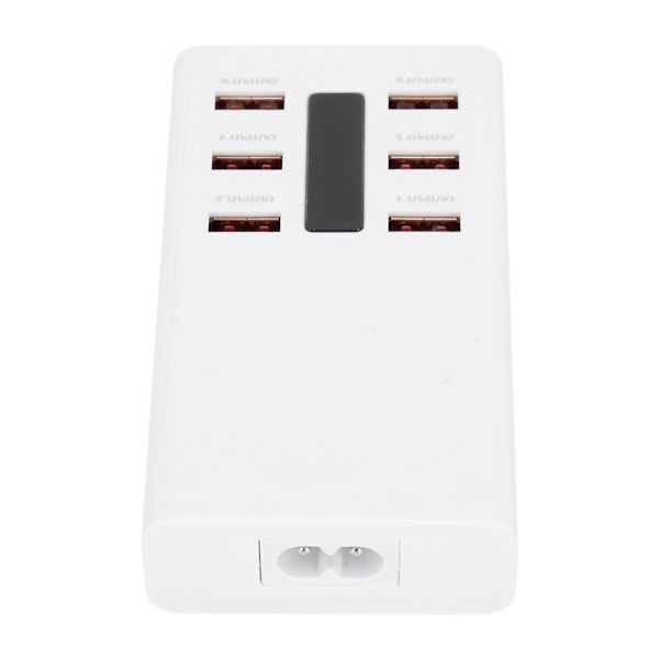 100-240V 6-port multi USB hurtigoplader station til mobiltelefoner med 30W US-stik