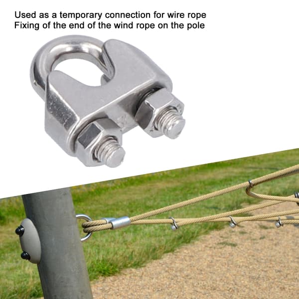 20 stk. rustfri stål wire reb klemme hardware rigging kabel clips lås fastgørelsesanordninger M3 (3 mm)