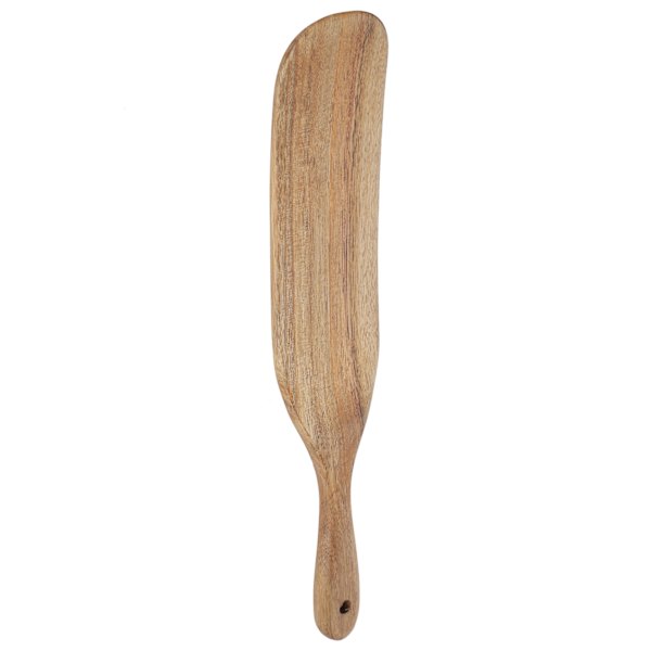 Teak Spatel Hjemmelavet mad Fødevarekvalitet Træ Friturespade Køkkengrej til køkkenartikler 33,5x6,5cm