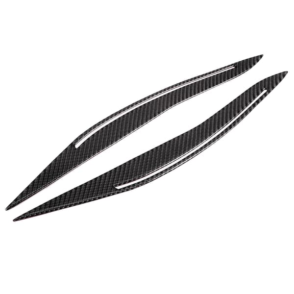 Par kolfiberstrålkastare ögonbryn ögonlock trim dekor passar för 5-serien F10 2014-2016