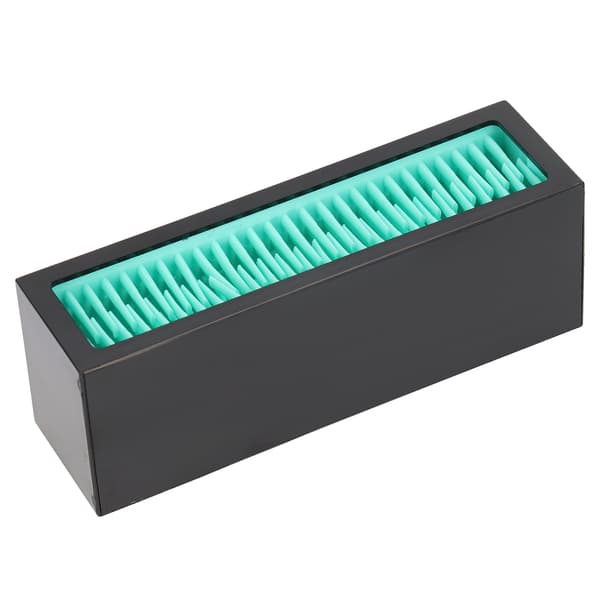 Makeupbørsteholder Display Silikone Kosmetisk Læbestiftholder Boks Makeup Opbevaringsboks (Søblå Sort)