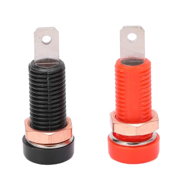 10 stk. bananstik messingmateriale 4 mm/0,2 tommer hul isolationsmodstand Maks. 24A stikforbindelse hun 30V‑60V