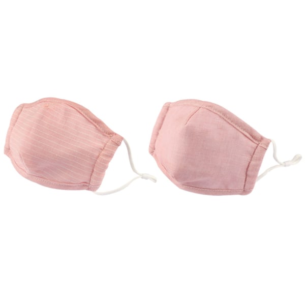 2 st barns bomullsmasker 3D dammskyddsmask tvättbara masker