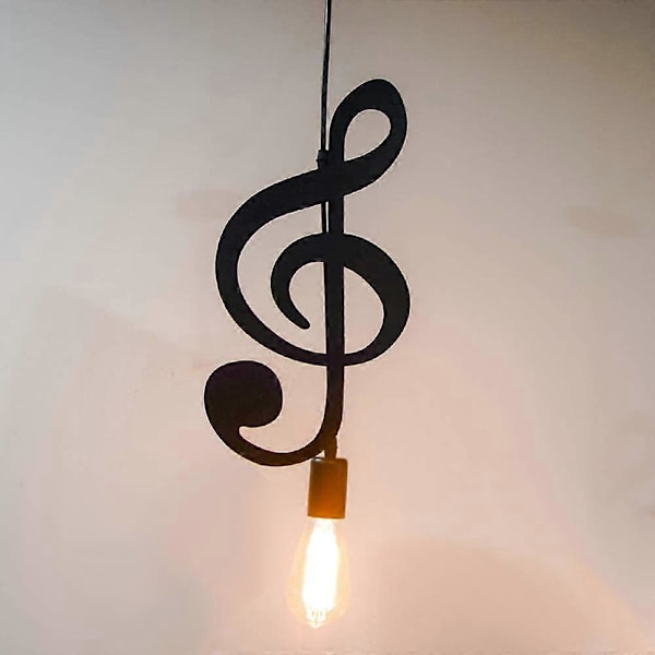Pendellampe, Jern Taklampe Musikk Note Hengende Lampeskjerm Lysekrone