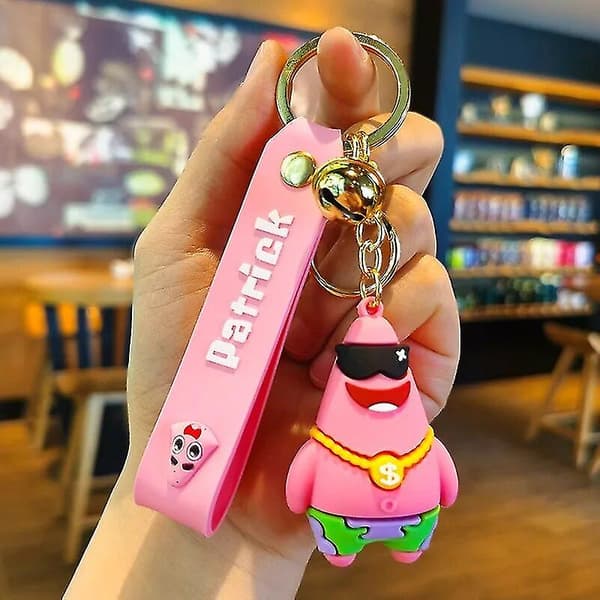 Wicked SpongeBob SquarePants Cute Anime Keychain Doll Patrick Star Car Keychain Backpack Pendants A Patrick Star2