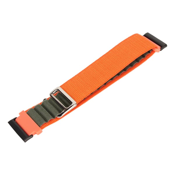 Elastisk vevd nylon smartklokkebånd erstatningstilbehør som passer til Fitbit Versa 4 3 Sense 2 Oransje og Grønn