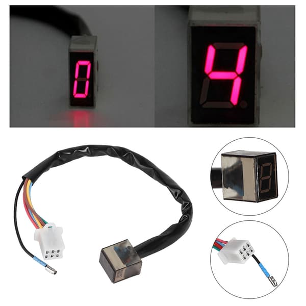 Universal Motorsykkel LED Digitalt Girindikator Hastighetsgir Clutch Spak Sensor Tilbehør