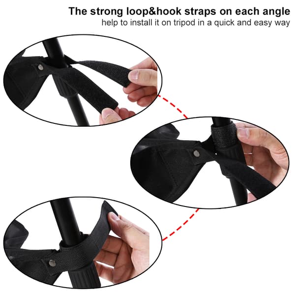 Slitesterk Svart Tripod Stabilisator Steinpose