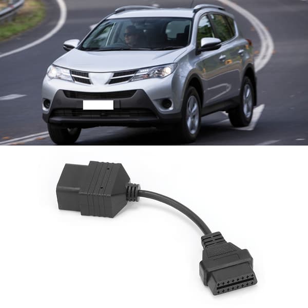 17-bens til 16-bens OBD2 diagnostisk kabeladapterstik passer til Toyota