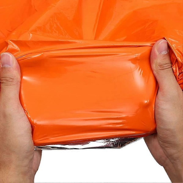 Nödfilt Vattentät Mylar Termisk Tält Vikbar Militär Räddning Överlevnadsfilt Reflektionsfilt Orange
