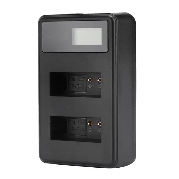 SEIVI LP E12 Bærbar Kamerabatterilader Lading LCD Elektrisk Mengdevisning Dobbel Spor for Canon