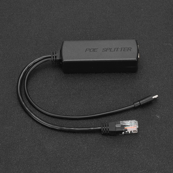 Ethernet DC48V - DC5V Power POE Splitter Adapter Injector Module USB liitin