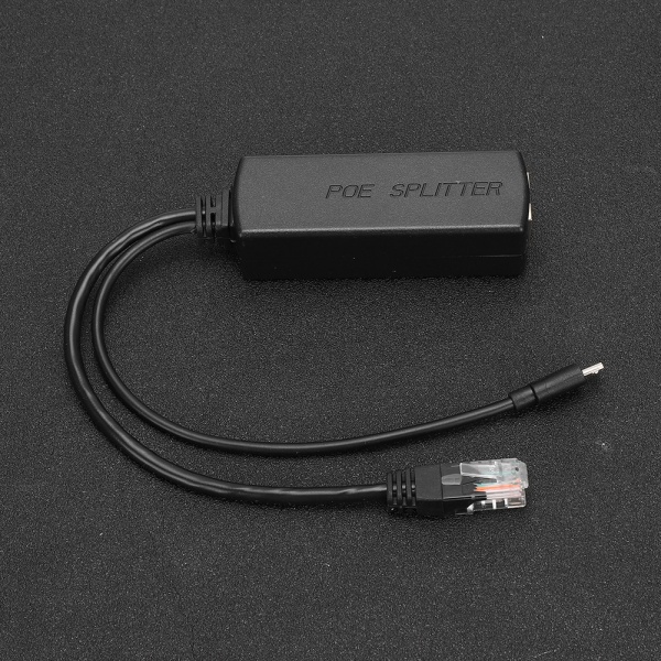 Ethernet DC48V til DC5V Power POE Splitter Adapter Injektormodul USB-stik