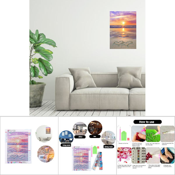 DIY Auringonlaskun Maisema Kuvio 5D Täysi Pora Timanttimaalaus Kirjonta Maalaukset Kuvat Taiteet Käsityöt9951