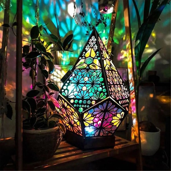 Natt Polarstjärna Dekorativ Golvlampa, Diamant Fe-lampa, Stor golvlampa, Polarstjärna