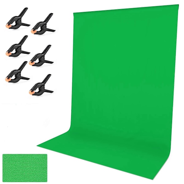 Grønn Skjerm Fotobakgrunn, Tykk Grønn Fotobakgrunn, Med Klyper, For Fotostudio, Livestreaming -GSL5.28 rød 2x2M