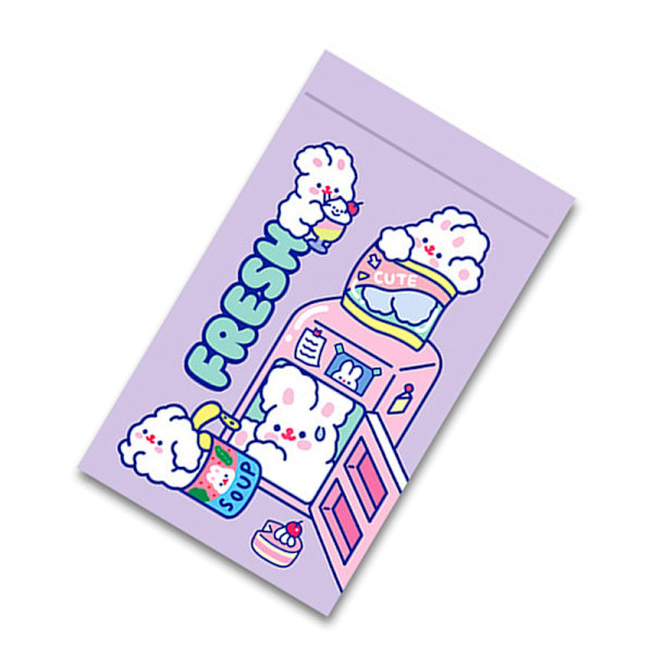 Självförslutande påse PET CCP Slitbeständig Säker Luktfri Söt Mönster Praktisk Återanvändbar Självförslutande påse Snack Bunny 22,3x13,5
