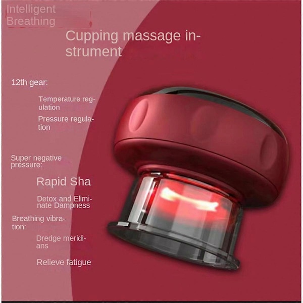 2 ST Elektrisk Vakuummassagekoppar Massage För Kropp C
