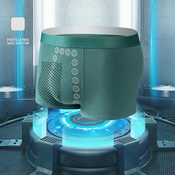 Energiakenttäterapia Magneettiset Bokserit Miehille | Mukavat Energiset 2XL Vihreät