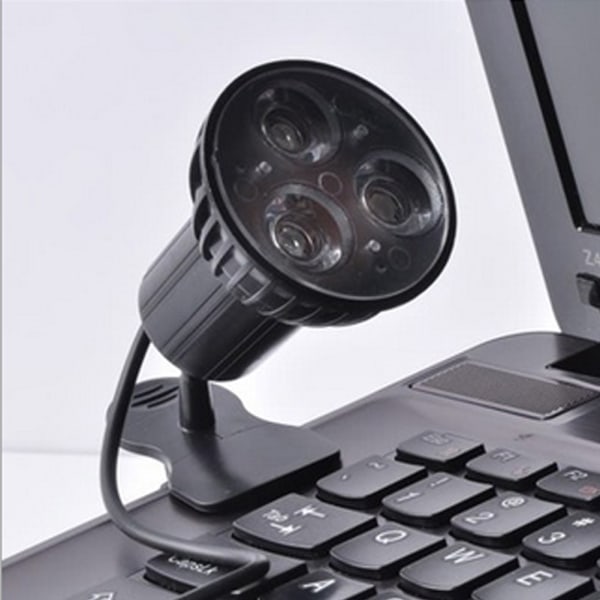 1st Super Bright 3 LED Port Clip On USB Light Lamp för Laptop PC Notebook