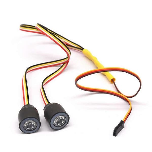LED Angel-Eye Bilfrontlykter Multifunksjon RC-Bil Frontlykt for RC-Crawler Lastebiltilbehør 20mm