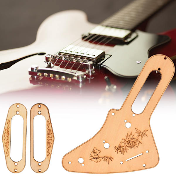 Gitarr Guard Pickup Ram Set Lönn Snidad Elektrisk Gitarr Musikinstrument Tillbehör
