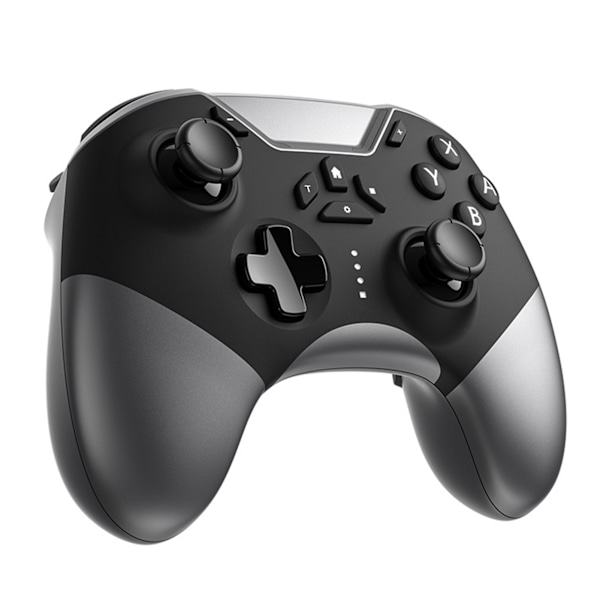 Bluetooth-spelkontroll Multifunktionell trådlös spelplatta med strömvisning för Switch PC-telefon surfplatta TV svart