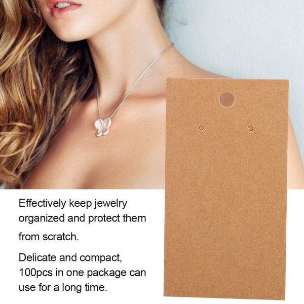 100 stk 5 x 9 cm gør-det-selv-håndværk smykker Ørering ørestikker Hængende Display Hængekort