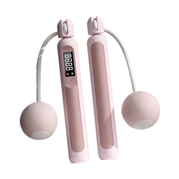 Hopprep med räknare Uppladdningsbar sladdlös viktad smart hopprep för konditionsträning inomhus utomhus rosa