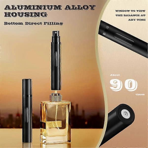 10 ml parfymforstøver påfyllbar for reise, 3 stk påfyllbar parfymeflaske for reise, bunnfyllende duftparfymeflaske