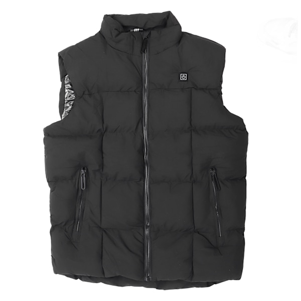 Oppvarmet vest for menn og kvinner, utendørs vinter, USB-lading, oppvarming, vanntett, lett, 9 soner, enkel kontroll, 4XL