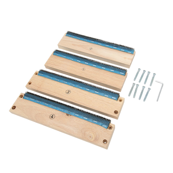 Broderistrimsramme 9,8 tommer 4 sider Solid massivtre Enkel montering teppekrokramme med skruer Nøkkel for tufting DIY