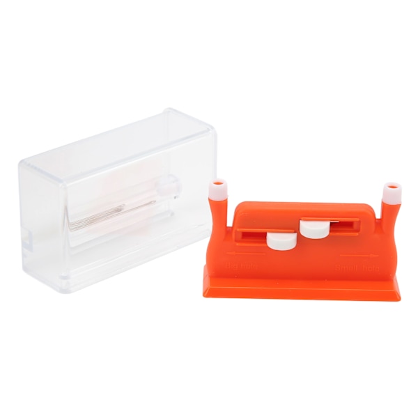 Multifunktionell nålträdare Dubbelhålsdesign 2,6x4,4x7,2cm/1,0x1,7x2,8in Plast Broderinålträdare Orange