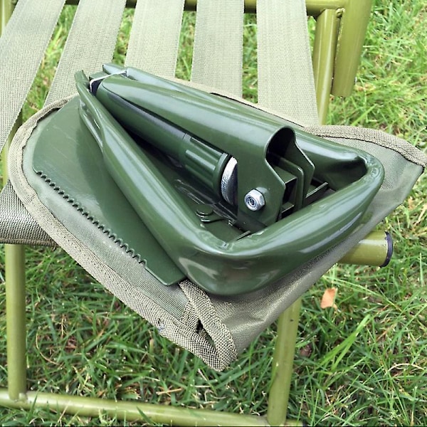 Foldbar Militær Campingspades: Høykarbonstål, Tri-fold Håndtak, med Deksel