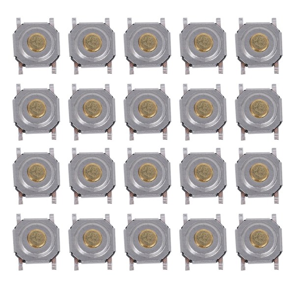 200 stk. Taktil trykknappbryter Messing Vanntett lysberøringsplaster SMD 4 x 1,5