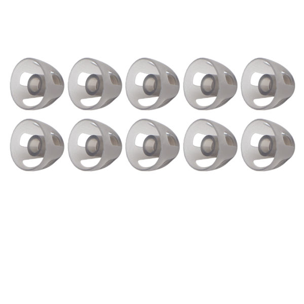 10 st Hörapparater Dome Soft Open Domes Black Layer Replacements Öronsnäcka för äldre Hörselskada PeopleMedium 8mm/0.31in