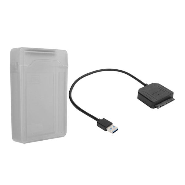 Kovakeaselevyn sovitinkaapelin HDD/SSD-muunninjohto virtalähteellä ja kotelolla EU-pistoke 100-240V Harmaa