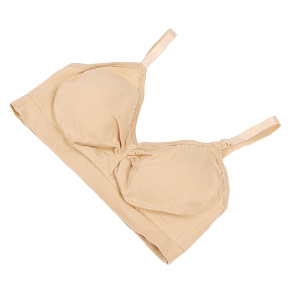 Hands Free Pump BH Ger Stöd Osynlig Tunn Bekväm Hudfärg Amnings BH för Hemma Utomhus Kontor XL