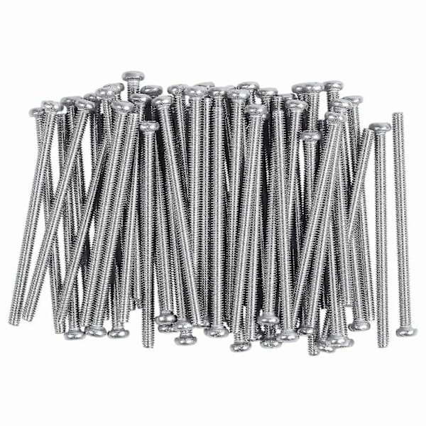 M2.5 X 40mm 304 Ruostumaton Teräs Pyöreät Ruuvit Pultti 60kpl Zekai