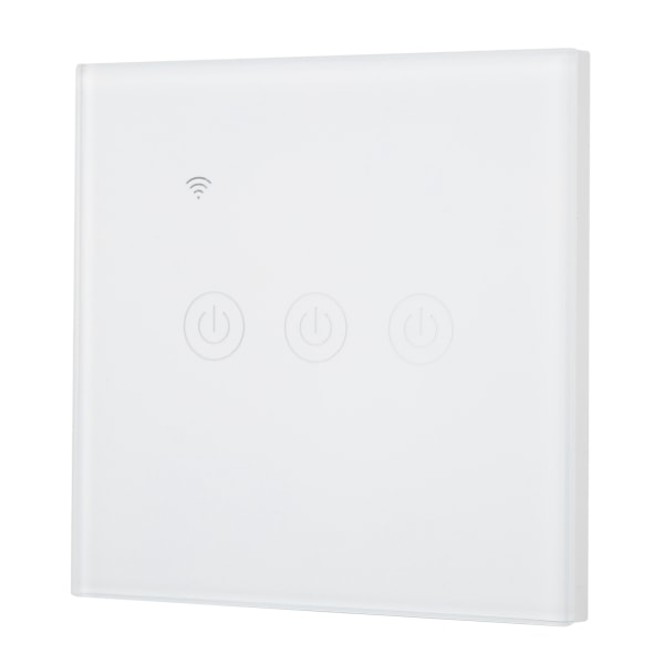 3 Gang Smart Light Switch Panel Touchable Wireless Single Zero Fire Line Universal 200‑240V ACWIFI