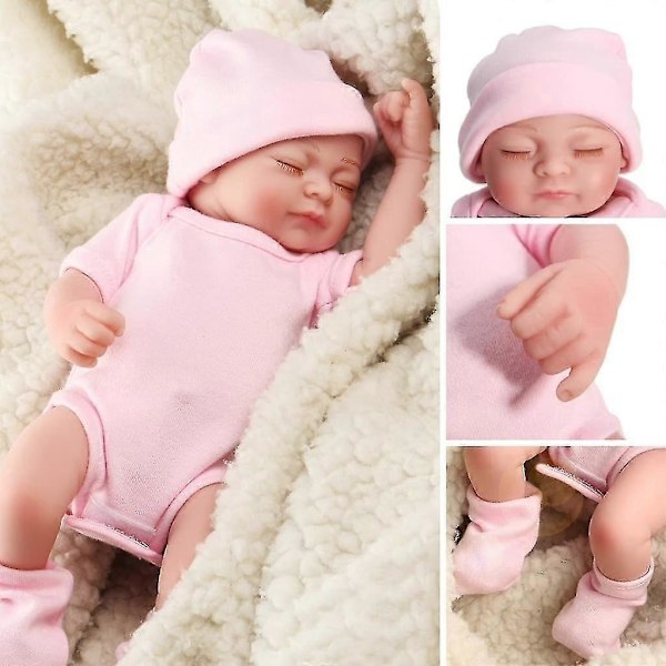 Babydocka Mjuk Silikon Vacker Livslik Söt Pojkdocka