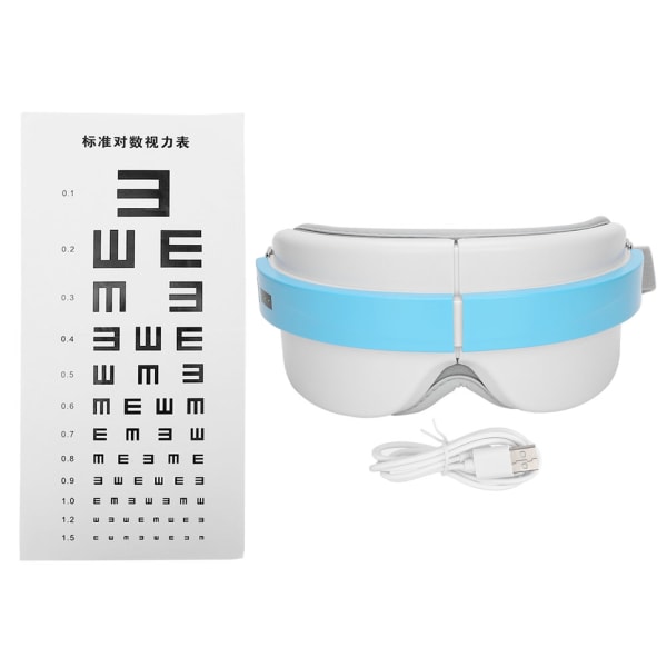 Intelligent Elektrisk Eye Massager Hot Compress Vibration Therapy Eye Massage MachineBlue