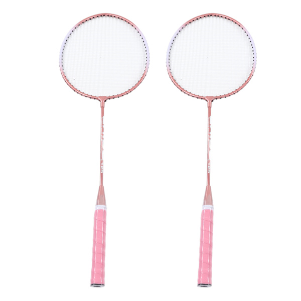 Badmintonracketer Rosa Profesjonelle Separate Badmintonracketer i Jernlegering for Nybegynnere Studenttrening